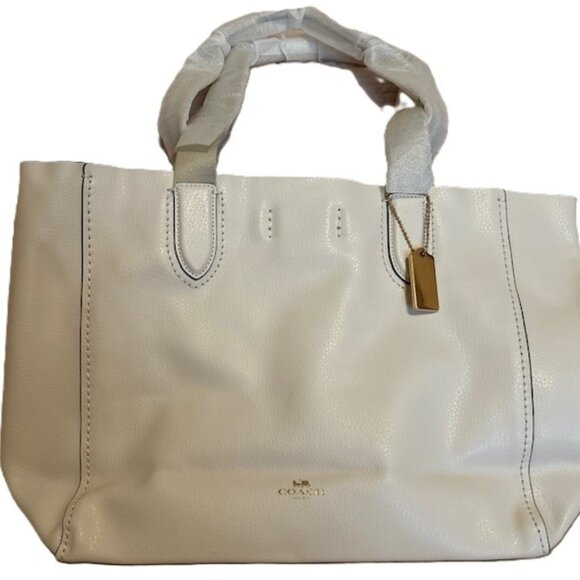 Coach Handbags - Coach F58660 Soft Chalk Pebbled Leather Derby Tote NWT $298 MSRP